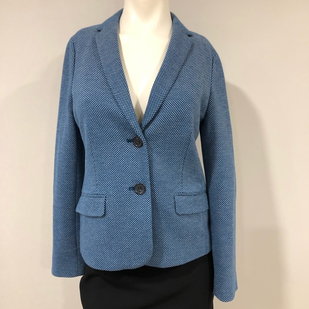 Talbots blue and white jacket